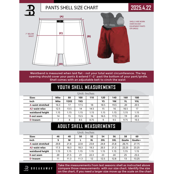Brandywine Outlaws Youth Sublimated Pants Shell