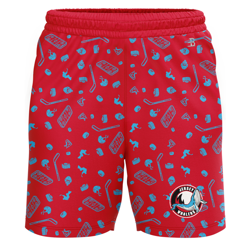 Jersey Shore Whalers Youth Sublimated Pattern Shorts