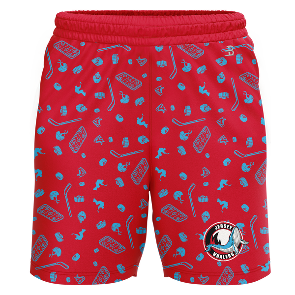 Jersey Shore Whalers Adult Sublimated Pattern Shorts