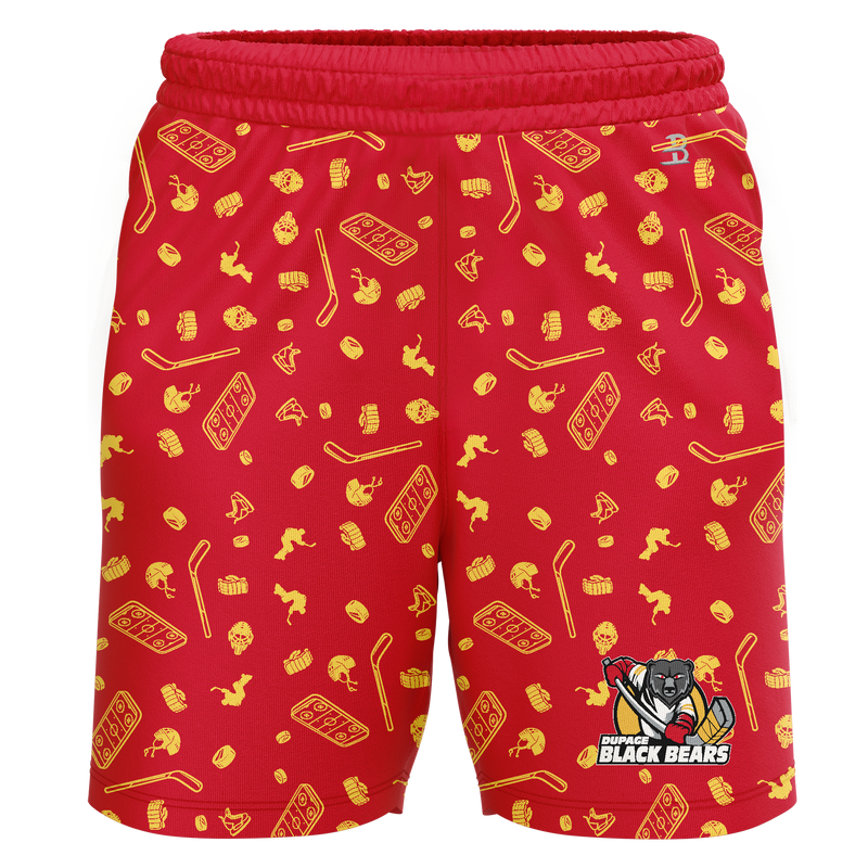 Dupage Black Bears Youth Sublimated Pattern Shorts
