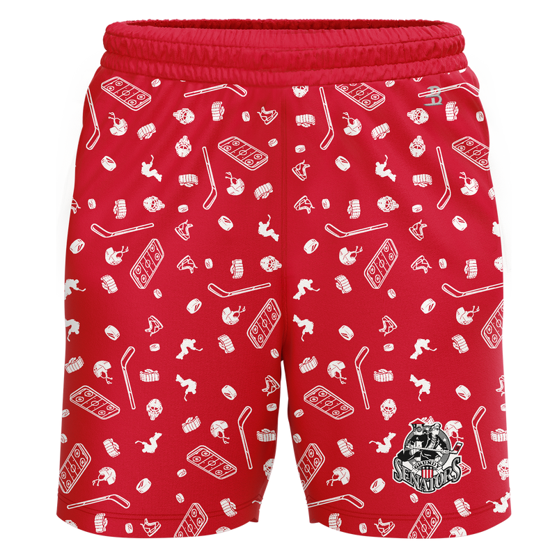 Grundy Senators Youth Sublimated Pattern Shorts