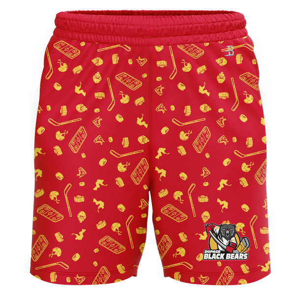 Dupage Black Bears Adult Sublimated Pattern Shorts