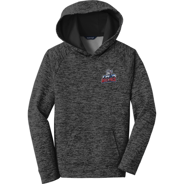 Hartford Jr. Wolfpack Youth PosiCharge Electric Heather Fleece Hooded Pullover